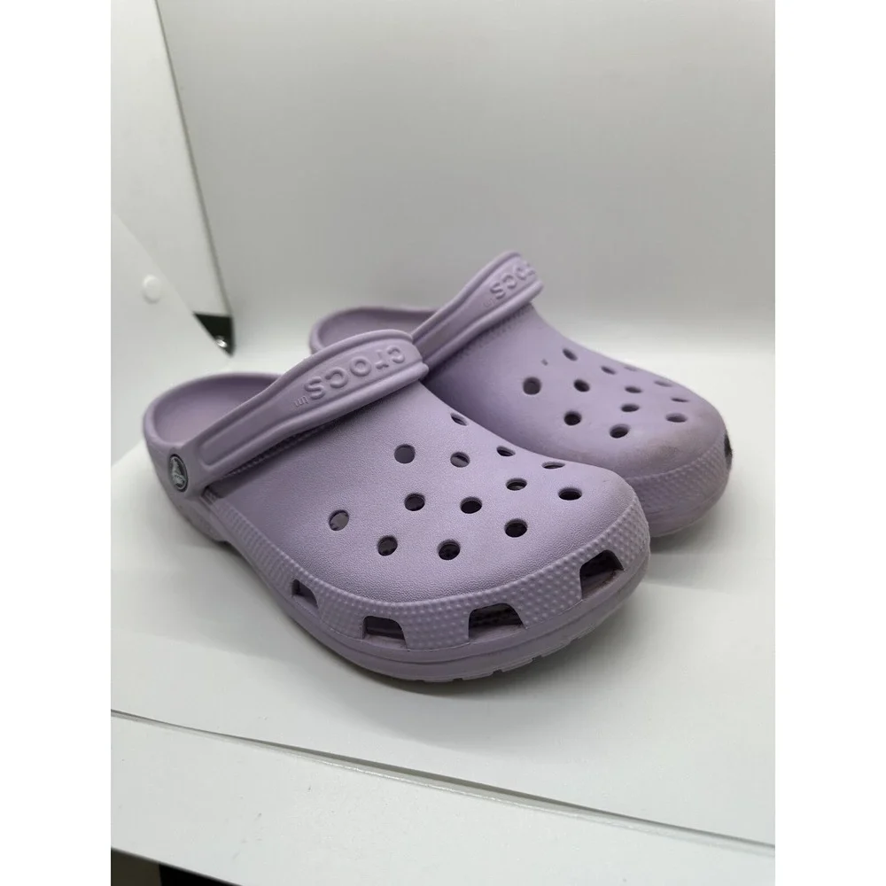 Crocs Classic Clogs Shoes Size Purple Slip On Round‎ Toe Casual Beach Summer 7